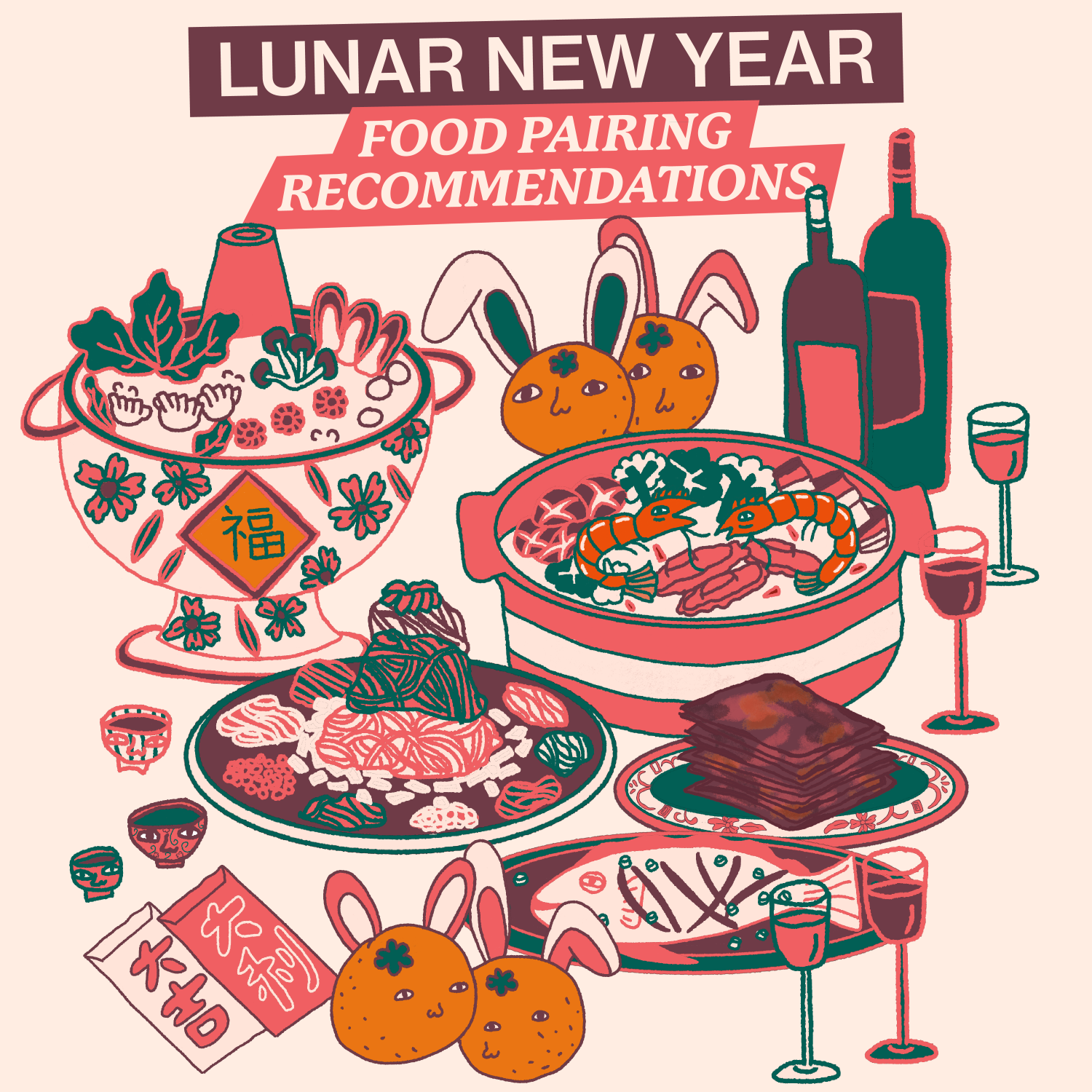 Feast & Wine your way in 兔 the Lunar New Year